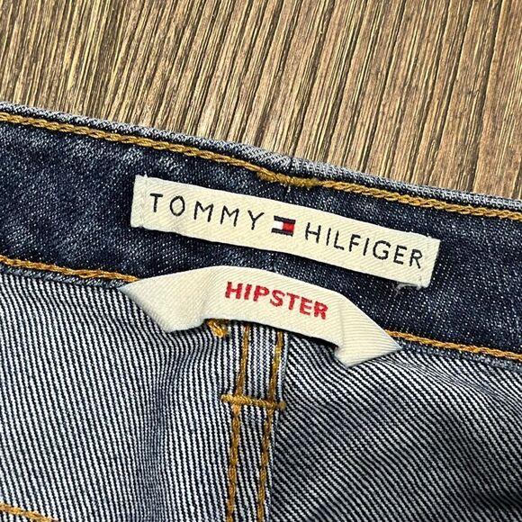 Tommy Hilfiger Hipster Cropped Jeans Straight Leg Denim Medium Wash Blue Size 4 - Picture 6 of 10